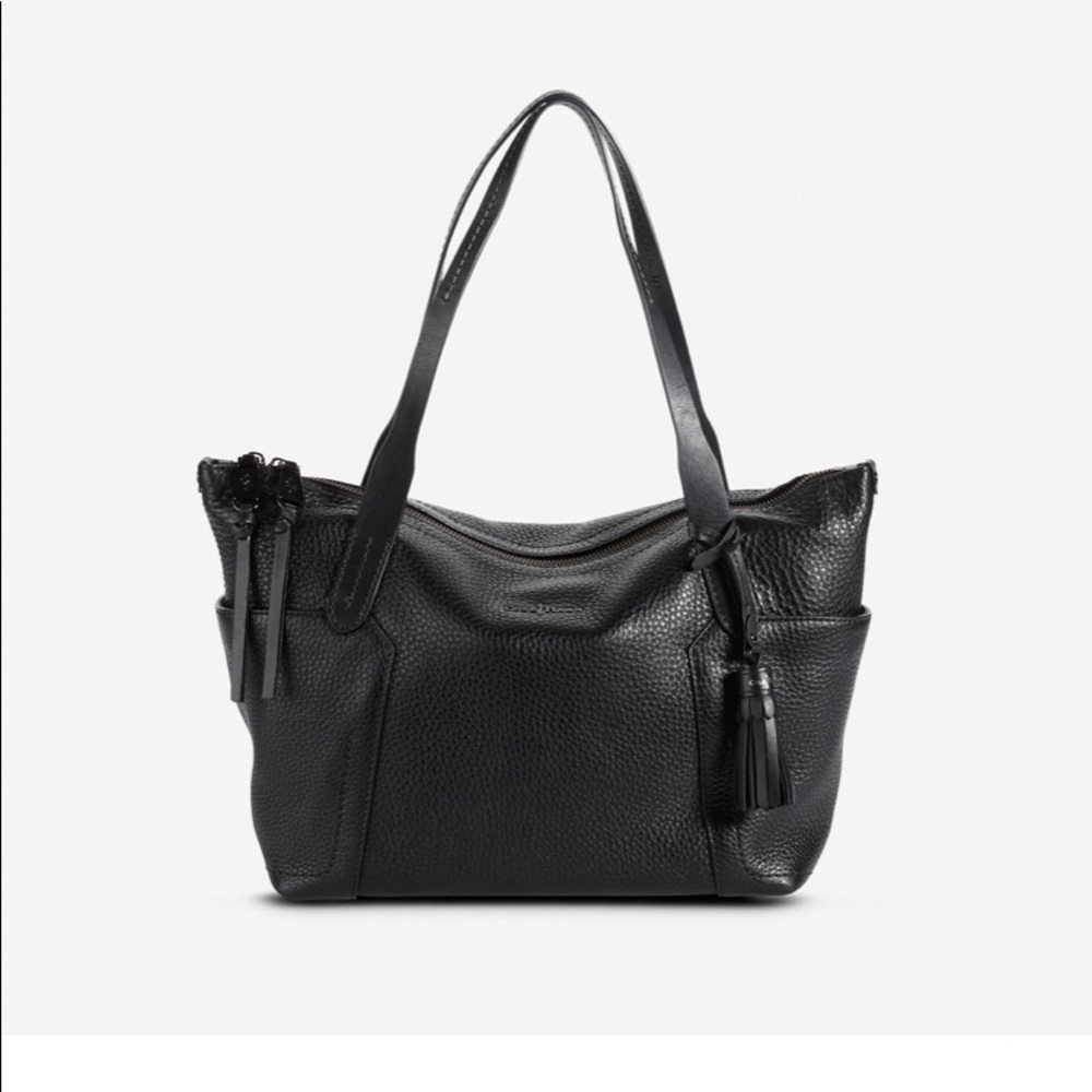Cole Haan black pebbled leather bag, purse